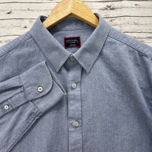 UNTUCKit Shirt Men's XL Blue Priam Woven Button-Down Long Sleeve Cotton